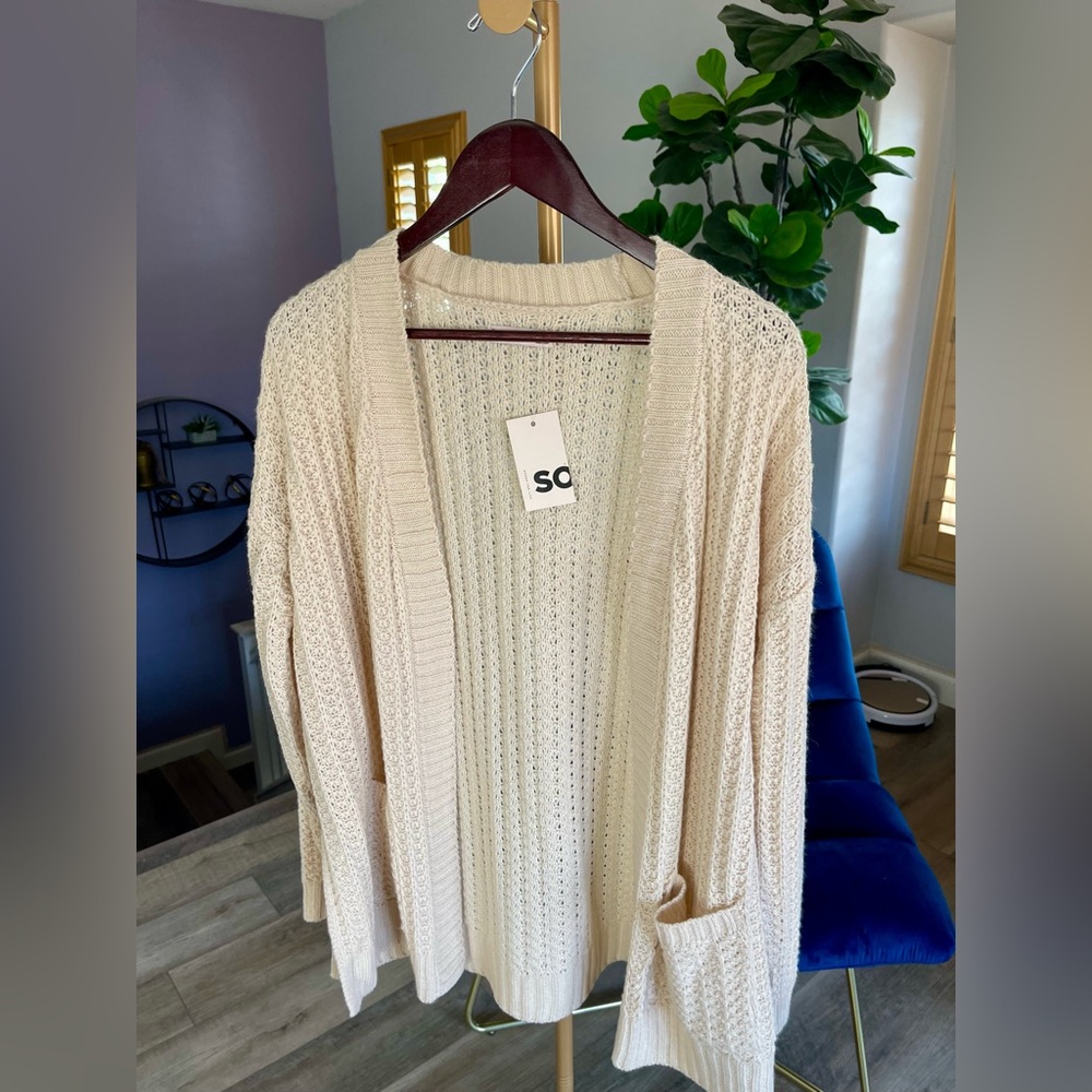 NWT SO® Oversized Open Front Cardigan Women’s Size M